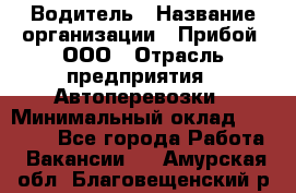 Водитель › Название организации ­ Прибой, ООО › Отрасль предприятия ­ Автоперевозки › Минимальный оклад ­ 19 000 - Все города Работа » Вакансии   . Амурская обл.,Благовещенский р-н